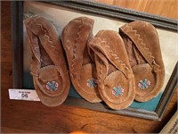 Two Pair of Child’s Moccasins and Print