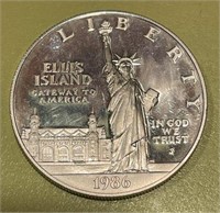 1986 Ellis Island Silver $1 Coin