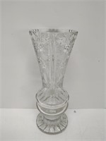 vintage heavy crystal vase - unique