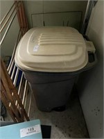 Rolling Trash Can and Clothes Rack