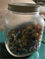 Large Vintage Jar of Marbles