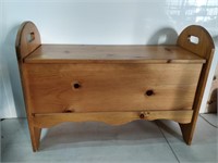 Hall Bench with Hinges Top 29.5"x22"