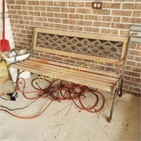 Wood & metal outside bench