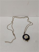 Saxony swiss made pendant watch, hand painted