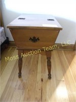 Wooden table with storage