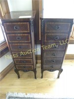 (2) Wooden lingerie dresser cabinets