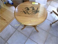 Ducks Unlimited wooden end table