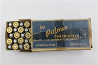 Box of (50) Palmer .45 Automatic Pistol Cartridges