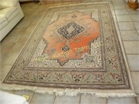 Hand Woven oriental wool rug 114" x 81"