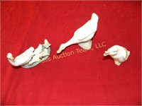 (3) Lladro geese figurines