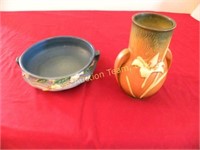 (2) Roseville pottery