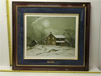 A.J. Casson "Farm House" Framed Print