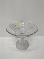Very nice old pedestal crystal dish
