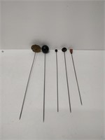 vintage hat pins and glass holder