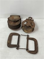 primitive pulleys and clamps