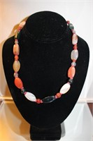 MULT-COLORED STONE NECKLACE