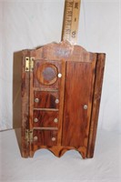 VINTAGE DOLL SIZE WOOD WARDROBE