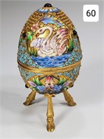 Russian Imperial Silver 'T. Ovchinnikov' Egg