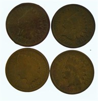 Lot #21 - 4 Indian Head Cents: 1893, 96(2) &