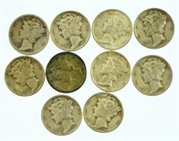 Lot #56 - Ten Mercury Silver Dimes