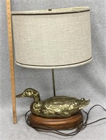 Cast Alumunim, Mallard Duck Table Lamp