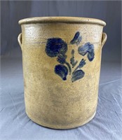 Large Salt Glazed Stoneware Crock Mid 19th Century