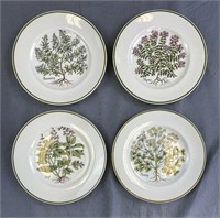 Set of 4 Tiffany & Co. "Herbs" Botanical Plates