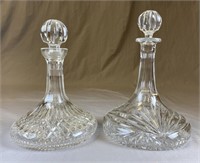 2 Waterford Crystal Ship's Decanters