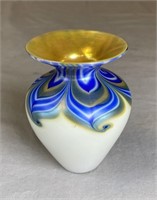 Steven Lundberg Signed Art Glass Vase