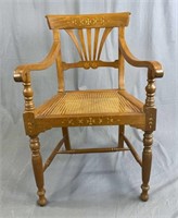 Sheraton Armchair, Cane Seat and Inlay C. 1820