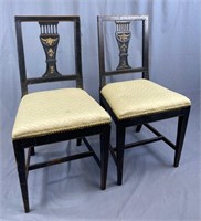 Pair Early 19th Century Painted Chairs