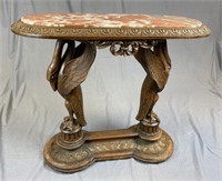 Early 20th C. Marble Top Console Table Italy REO
