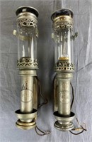 Pair 19th C. French Railway Lanterns P.L.M. Paris