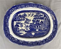 Davenport Blue Willow Platter England C.1850