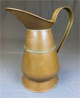 Oversized Copper and Brass Pitcher Made in Holland