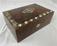 Antique Lap Desk, Mother of Pearl Inlay