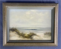 Small Framed Seascape Oil on Canvas Biermann