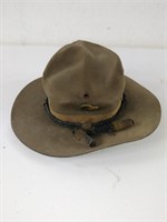 WWI US Army Officer Campaign Hat w/ Insignia