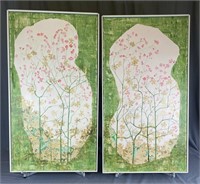 Pair Florals on Canvas Elizabeth Sexton Weiss