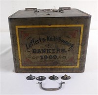 1889 Leffert & Keith Downing Bankers Strongbox