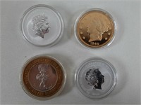 4pc Commemorative Coins & Token Lot