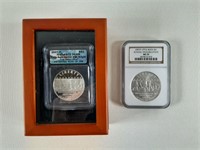 2pc Commemorative Silver Dollars Lot
