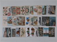 34pc Antique U.S. Postcard Lot