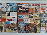 20pc Men's Adventure Magazines Lot