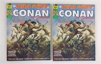 2pc Vtg Savage Sword of Conan #1 Magazines