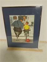 Norman Rockwell framed print,16"×20"
