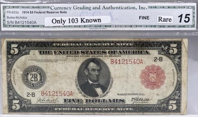 ESTATE COIN AND CURRENCY AUCTION - NO RESERVE