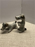 Whimsical pin striped dogs