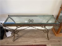 L - Metal & Glass Accent Table 1pc