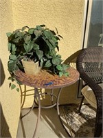 BY - 2pc Accent Table & Plant Lot